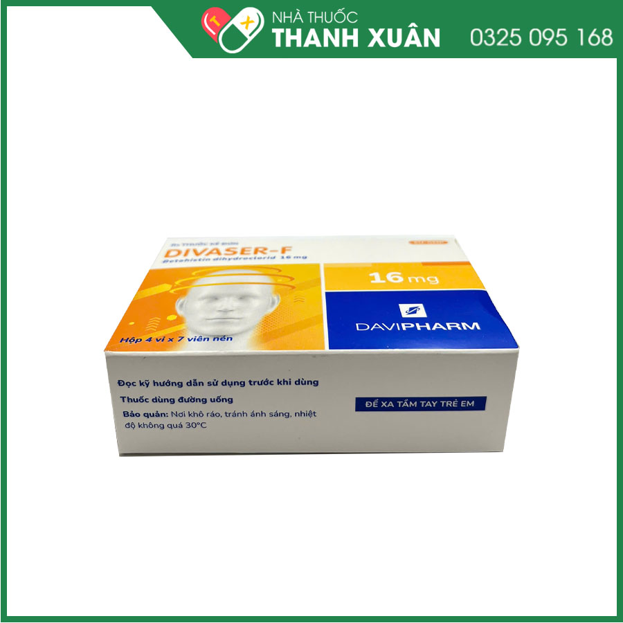 Divaser-F điều trị chứng chóng mặt ù tai, nôn ói, nhức đầu